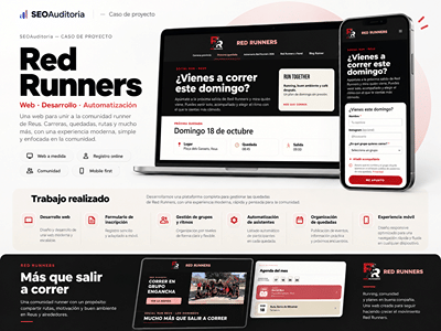 Diseño Web y Desarrollo de Sistema de Inscripciones para Red Runners - SEO