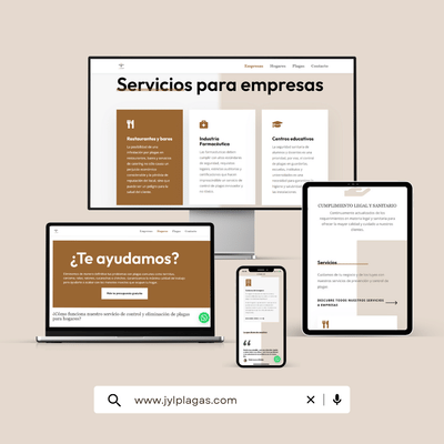 Diseño web y SEO J&L Plagas - Creación de Sitios Web