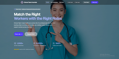 Healthcare Recruitment Website and Management System - Software Development