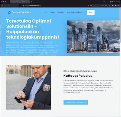 Optimal Solutions Oy - Application web