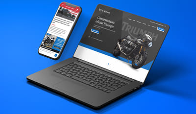Diseño web para concesionario Triumph - Advertising