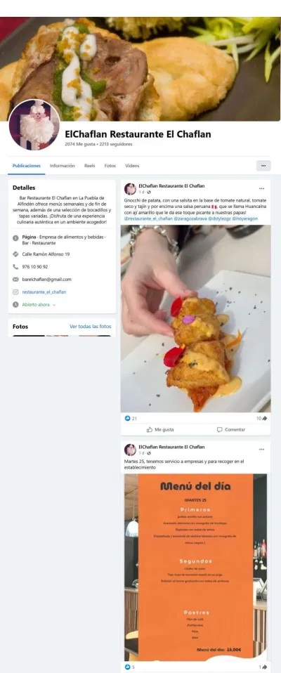 Redes Sociales Chaflán - Diseño Gráfico
