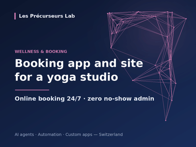 Booking app and website for a yoga studio - Application mobile