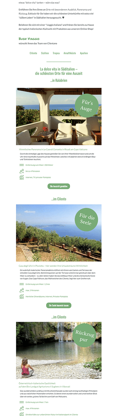 🇮🇹 Das Dolce Vita per E-Mail - Rédaction et traduction