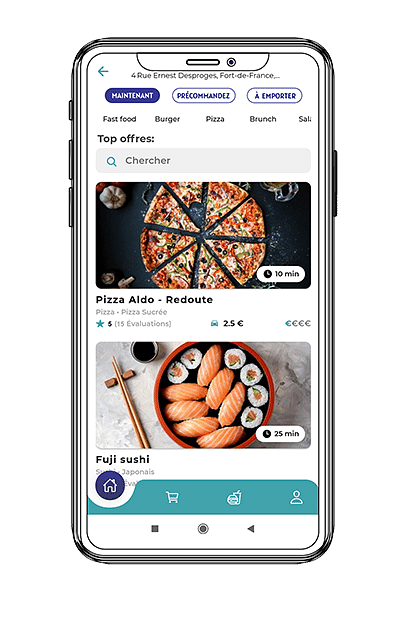 Application Mobile livraison de repas - Application mobile