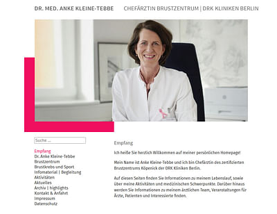 Ärzte Website - Webseitengestaltung