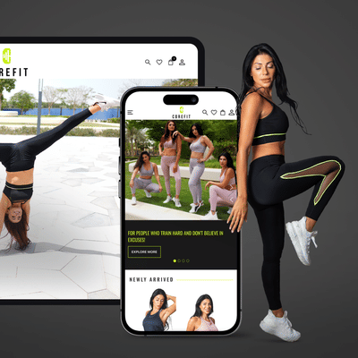 eCommerce Website Design for CoreFit - E-commerce