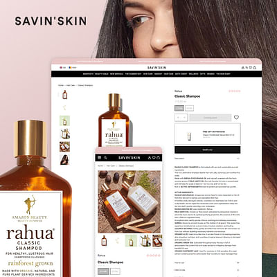 SavinSkin - PrestaShop to Shopify Migration - Webseitengestaltung