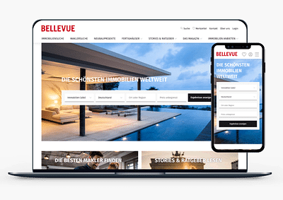White Label Redesign Immobilienportal BELLEVUE - Website Creation