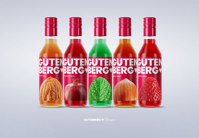 Gutenberg syrups packaging design - Branding & Positioning