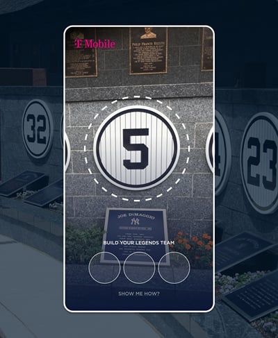 AR fan experience for the New York Yankees - Application web