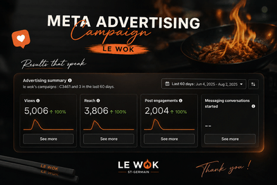 Meta Advertising Campaign for Le Wok - Online Advertising