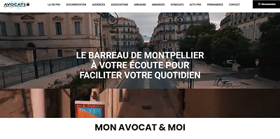 Barreau de Montpellier - Webseitengestaltung