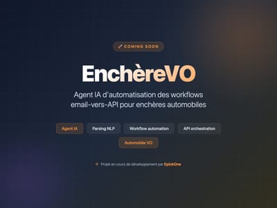 EnchèreVO — Agent IA d'automatisation email-vers-API - Intelligence Artificielle