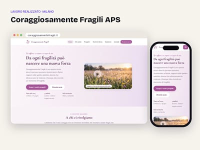 Sito web per Coraggiosamente Fragili APS - Creazione di siti web