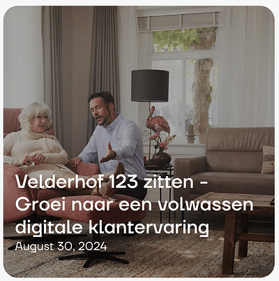 Velderhof - een volwassen digitale klantreis - Digital Strategy