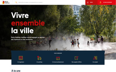 Refonte de la plateforme digitale de Paris Habitat - Website Creation