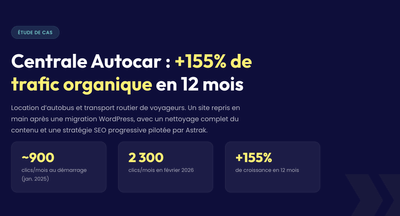 Centrale Autocar : +155% de trafic organique en 12 mois - Référencement naturel