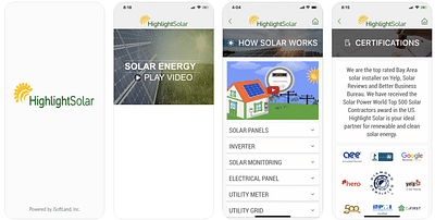 Highlight Solar - Mobile App
