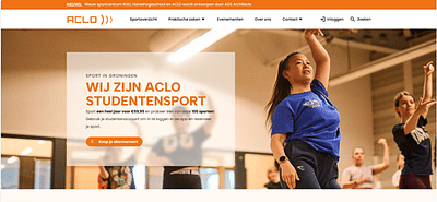 Website realisatie ACLO Sportcentrum - Website Creatie