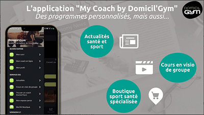 Application mobile My coach by Domicil’gym - Applicazione Mobile