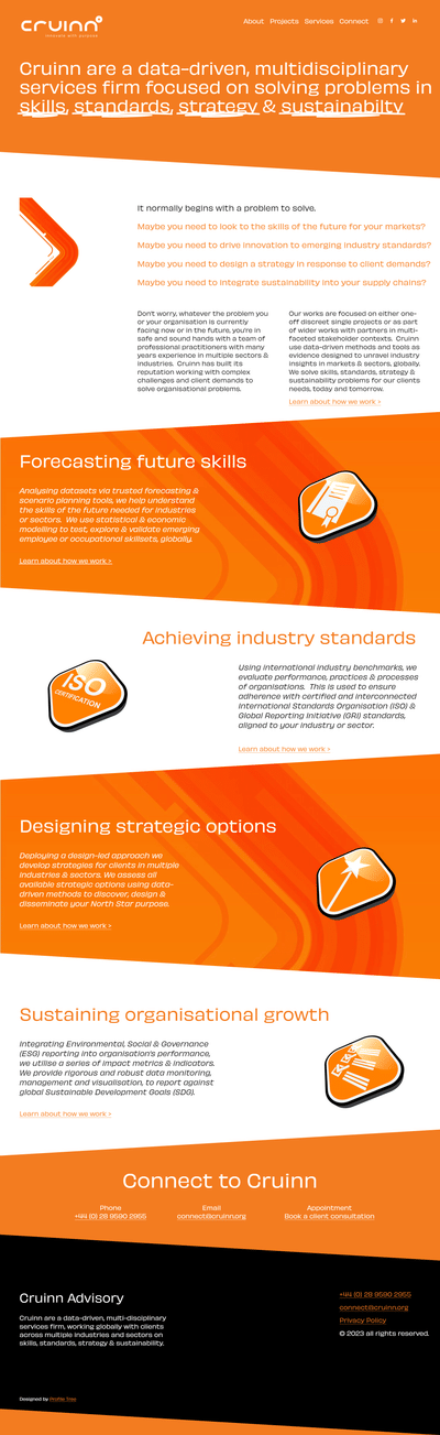 Squarespace Development for Management Consultancy - Website Creation