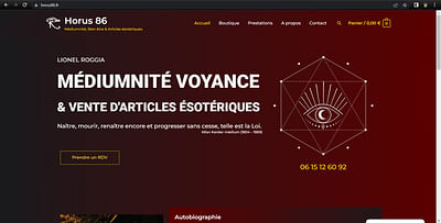 E-Boutique Esotérique, Agenda prise de RDV Voyance - Website Creation