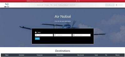 Airnolisé - agence de vol - Application mobile
