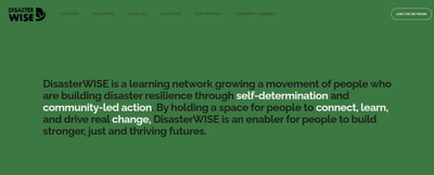 DisasterWISE: Launching a Reliable, Community-Centred Platform - Website Creation