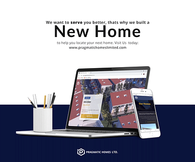 Graphic Design for Pragmatic Homes Limited - Onlinewerbung