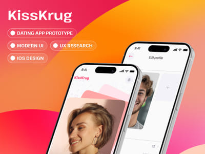 KissKrug – Modern Dating App Design for iOS mobile devices. - App móvil