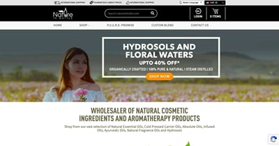 Wholesale essential-oils e-commerce site for Nature In Bottle - E-commerce