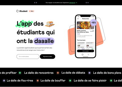 Identité + landing page appli mobile - Webseitengestaltung