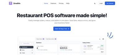 DineBills: Restaurant POS and Billing SaaS - Mobile App