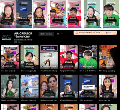 Driving User Participation Through DAIKIN TikTok Branded Challenge - Marketing d'influence