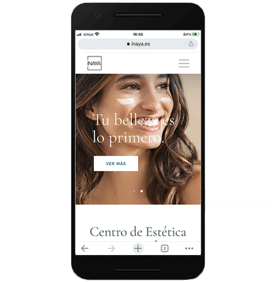 Diseño web - Inaya Centro Estética - Publicidad Online
