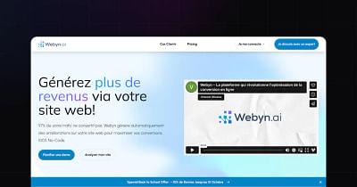 Webyn.ai - Startup - Site web pour SaaS - Website Creatie