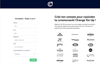 Change Me Up - Plateforme de recrutement - Web Application