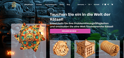 Internationaler Onlineshop für handgefertigte Holzpuzzles - EscapeWelt - E-commerce