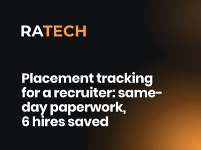 Placement tracking for a recruiter: same-day paperwork, 6 hires saved - Intelligence Artificielle