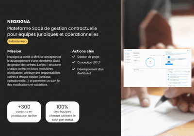 Wep app de gestion de contrats Neosigna - Application web
