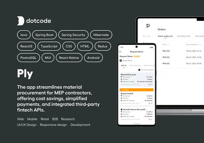 B2B Procurement Platform with Fintech Integrations - Mobile App
