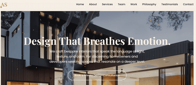 Interior Design Modern Luxury Landing Page by ElevatePros - Création de site internet