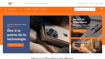 Création de site web e-commerce 5G Store - Stratégie digitale