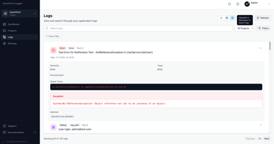 KyotoTech Logging - Centralized Log Management - Software Ontwikkeling
