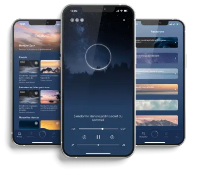 Application iOS Android de podcasts d'hypnose - App móvil