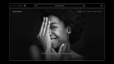 Diseño web y reel para Beatriz Mbula - Diseño Gráfico