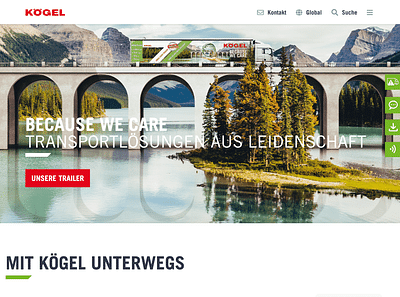 Website Relaunch - B2B - Logistic - www.koegel.com - Website Creation