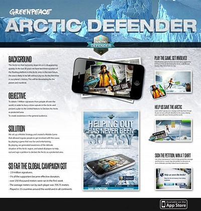 GREENPEACE ARCTIC DEFENDER - Advertising