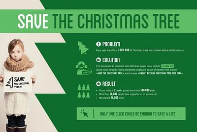 SAVE THE CHRISTMAS TREE - Advertising